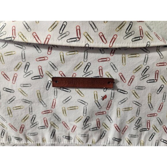 A Fish Named Fred Long Sleeve Shirt Size Large Paperclip Pattern - Picture 6 of 6